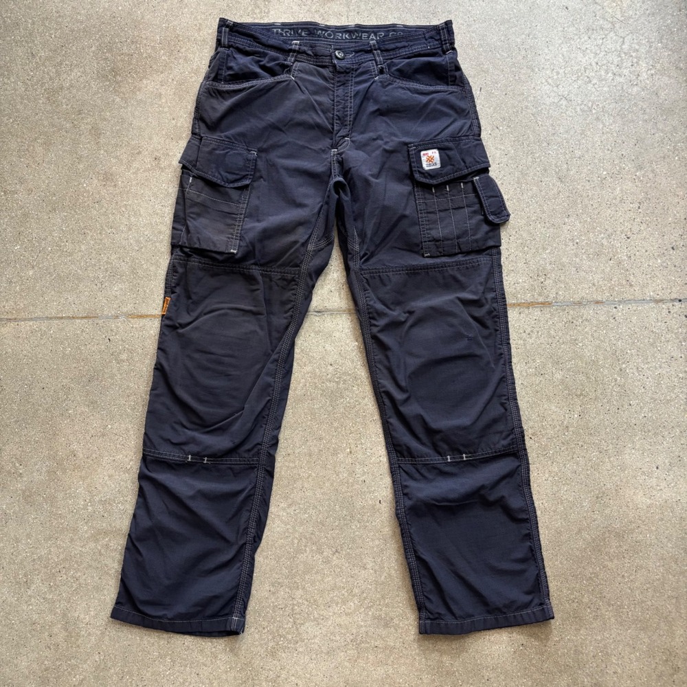 Thrive Workwear FR Cargo Pants Mens 34x32 Navy Blue HRC2 Ripstop Lot Of 2